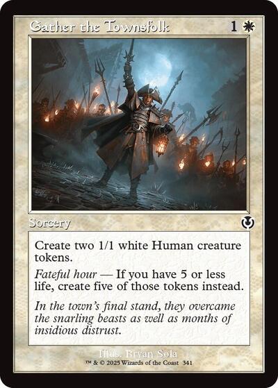 Gather the Townsfolk (Retro Frame) (Innistrad Remastered) Light Play