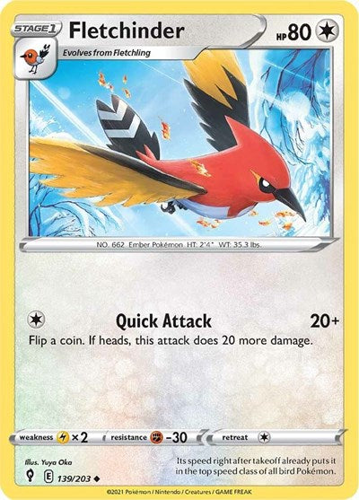 Fletchinder (SWSH07: Evolving Skies) Light Play