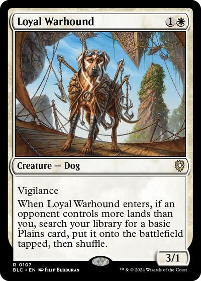 Loyal Warhound (Commander: Bloomburrow) Light Play