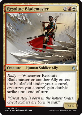 Resolute Blademaster (Battle for Zendikar) Medium Play