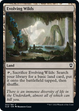 Evolving Wilds (Commander Legends: Battle for Baldur's Gate) Light Play
