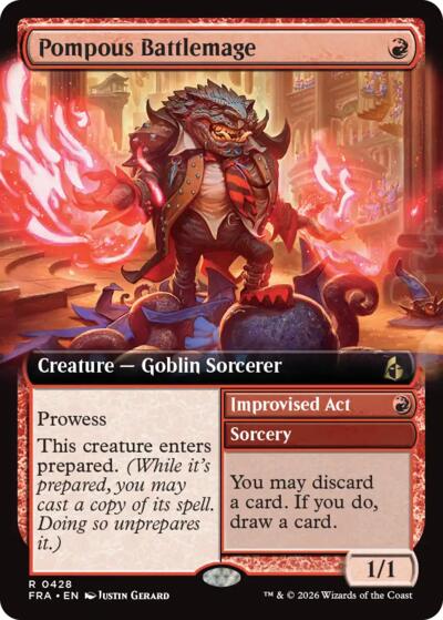 Pompous Battlemage (Extended Art) (Reality Fracture) Light Play