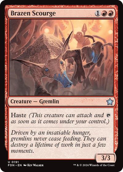 Brazen Scourge (Foundations) Light Play Foil