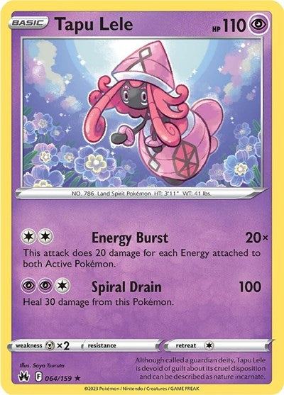 Tapu Lele (Crown Zenith) Near Mint Reverse Holofoil