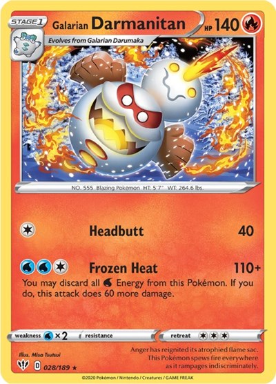Galarian Darmanitan (28) (SWSH03: Darkness Ablaze) Light Play