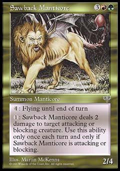 Sawback Manticore (Mirage) Light Play