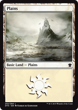 Plains (252) (Dragons of Tarkir) Light Play