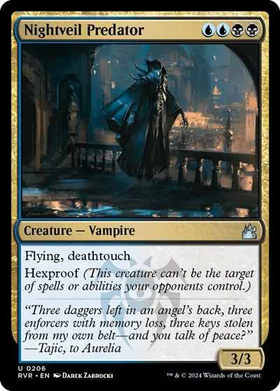 Nightveil Predator (Ravnica Remastered) Light Play