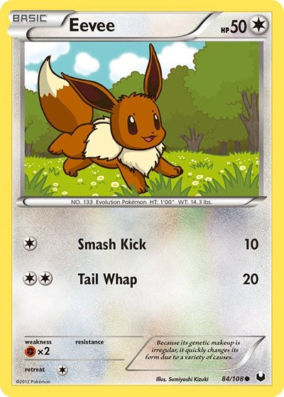 Eevee (84) (Dark Explorers) Medium Play
