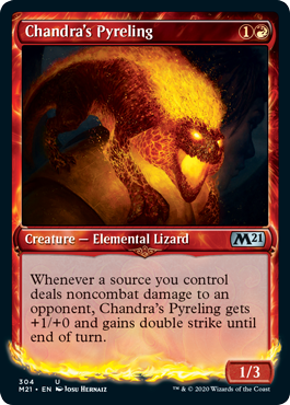 Chandra's Pyreling (Showcase) (Magic 2021 Core Set) Light Play