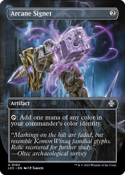 Arcane Signet (Borderless) (Commander: The Lost Caverns of Ixalan) Light Play
