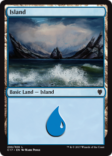 Island (299) (Commander 2017) Light Play