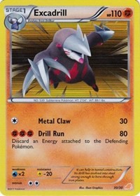 Excadrill ( 30 Holo) (BW Trainer Kit: Excadrill & Zoroark) Damaged / Poor Holofoil