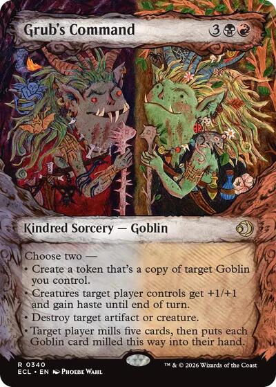 Grub's Command (Showcase) (Lorwyn Eclipsed) Light Play Foil