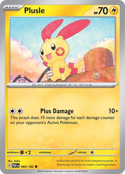 Plusle - 060 (Scarlet and Violet: Paradox Rift) Light Play