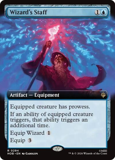 Wizard's Staff (Extended Art) (The Hobbit) Light Play Foil