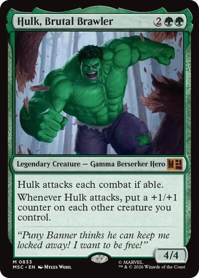 Hulk, Brutal Brawler (Commander: Marvel Super Heroes) Near Mint