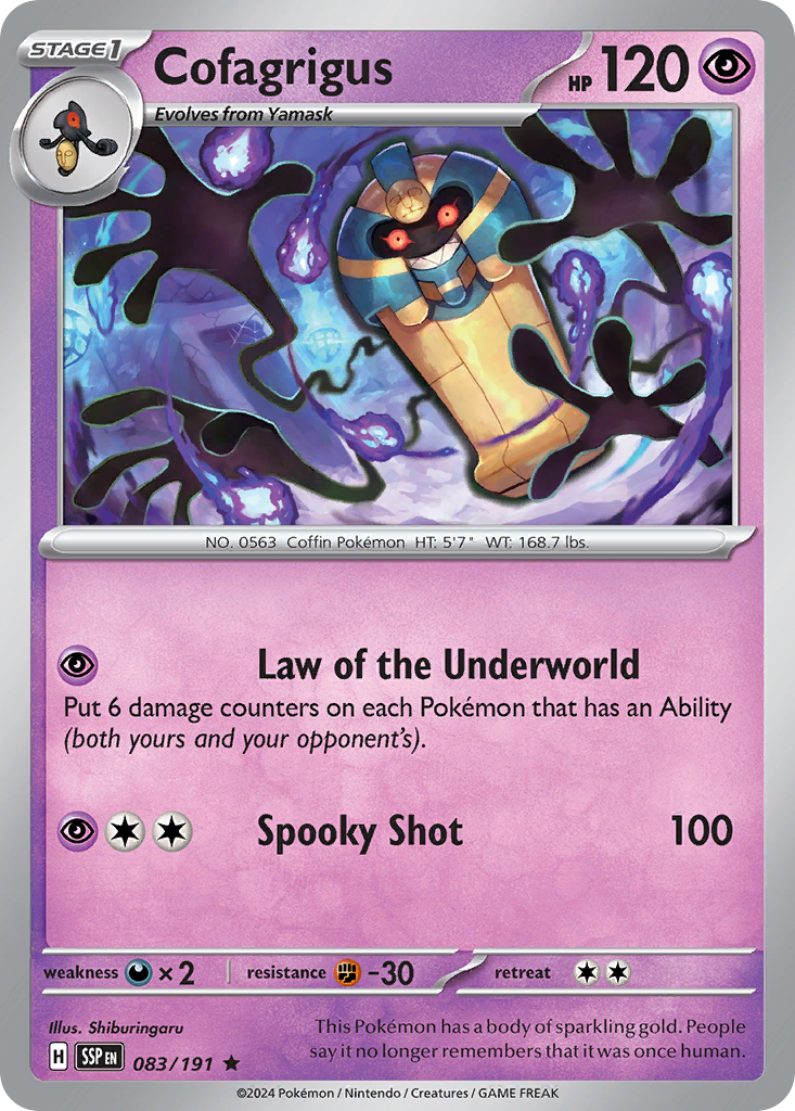 Cofagrigus (SV08: Surging Sparks) Light Play Holofoil