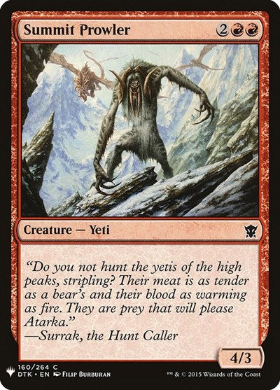 Summit Prowler (Mystery Booster) Light Play