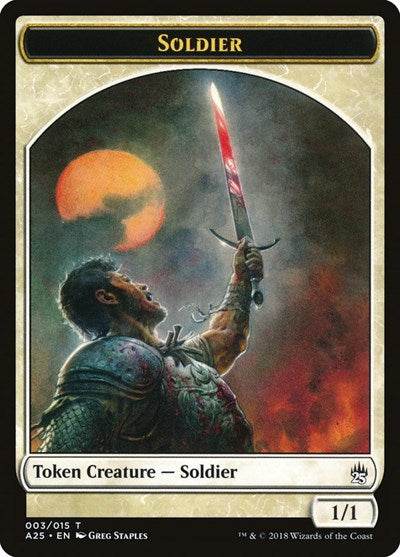 Soldier Token (003) (Masters 25) Light Play