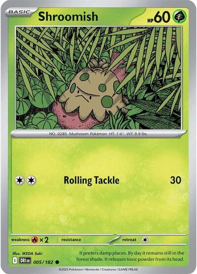 Shroomish (SV10: Destined Rivals) Light Play Reverse Holofoil