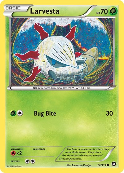 Larvesta (XY - Steam Siege) Light Play