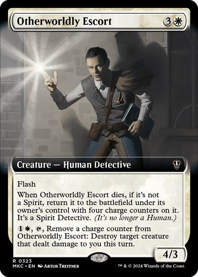 Otherworldly Escort (Extended Art) (Commander: Murders at Karlov Manor) Light Play