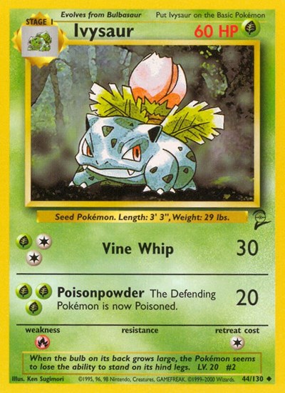 Ivysaur (Base Set 2) Damaged / Poor