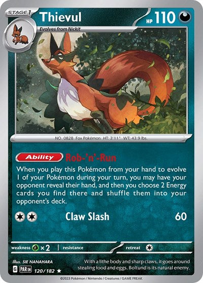 Thievul (Scarlet and Violet: Paradox Rift) Light Play Holofoil
