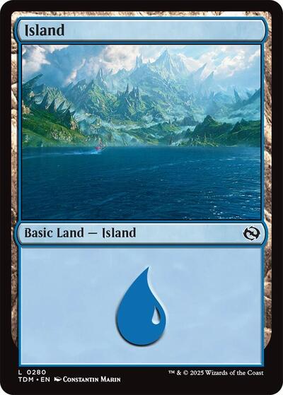 Island (0280) (Tarkir: Dragonstorm) Light Play