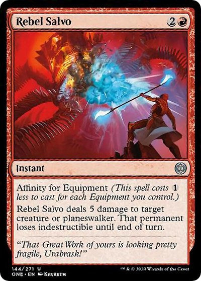 Rebel Salvo (Phyrexia: All Will Be One) Light Play Foil