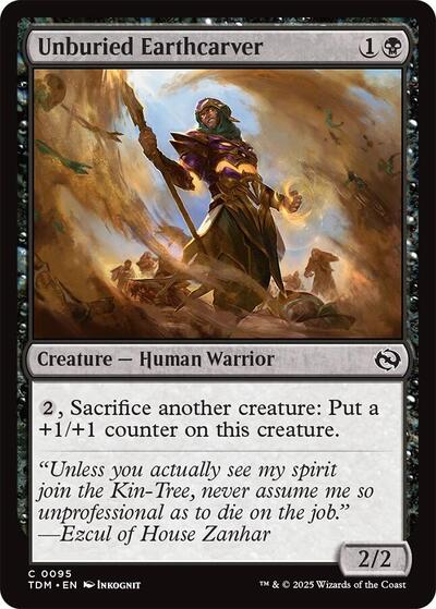 Unburied Earthcarver (Tarkir: Dragonstorm) Light Play Foil