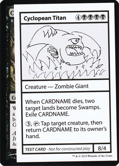 Cyclopean Titan (No PW Symbol) (Mystery Booster Test Print 2021) Light Play