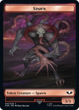 Spawn / Plaguebearer of Nurgle Double-sided Token (Universes Beyond: Warhammer 40K) Light Play