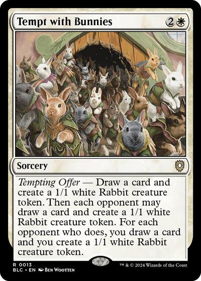 Tempt with Bunnies (Commander: Bloomburrow) Light Play