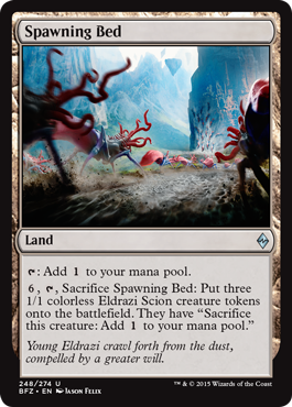 Spawning Bed (Battle for Zendikar) Damaged / Poor