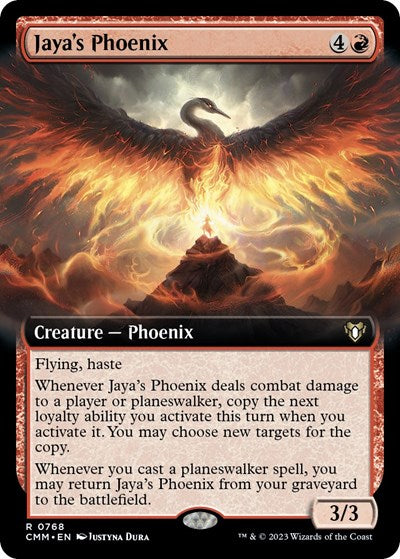 Jaya's Phoenix (Extended Art) (Commander Masters) Light Play