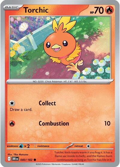 Torchic (SV10: Destined Rivals) Light Play