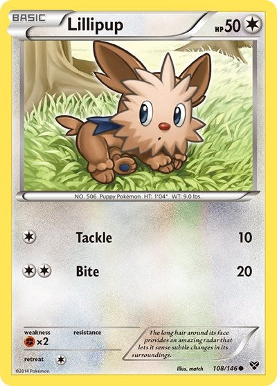 Lillipup (XY Base Set) Heavy Play