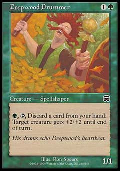 Deepwood Drummer (Mercadian Masques) Light Play