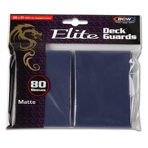 Bcw Deck Guard: Deck Protector Sleeve - Elite Matte Blue (80Ct)