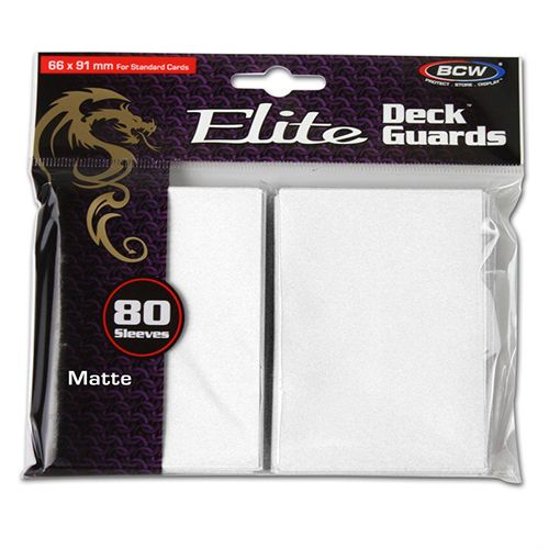Bcw Deck Guard: Deck Protector Sleeve - Elite Matte White (80Ct)