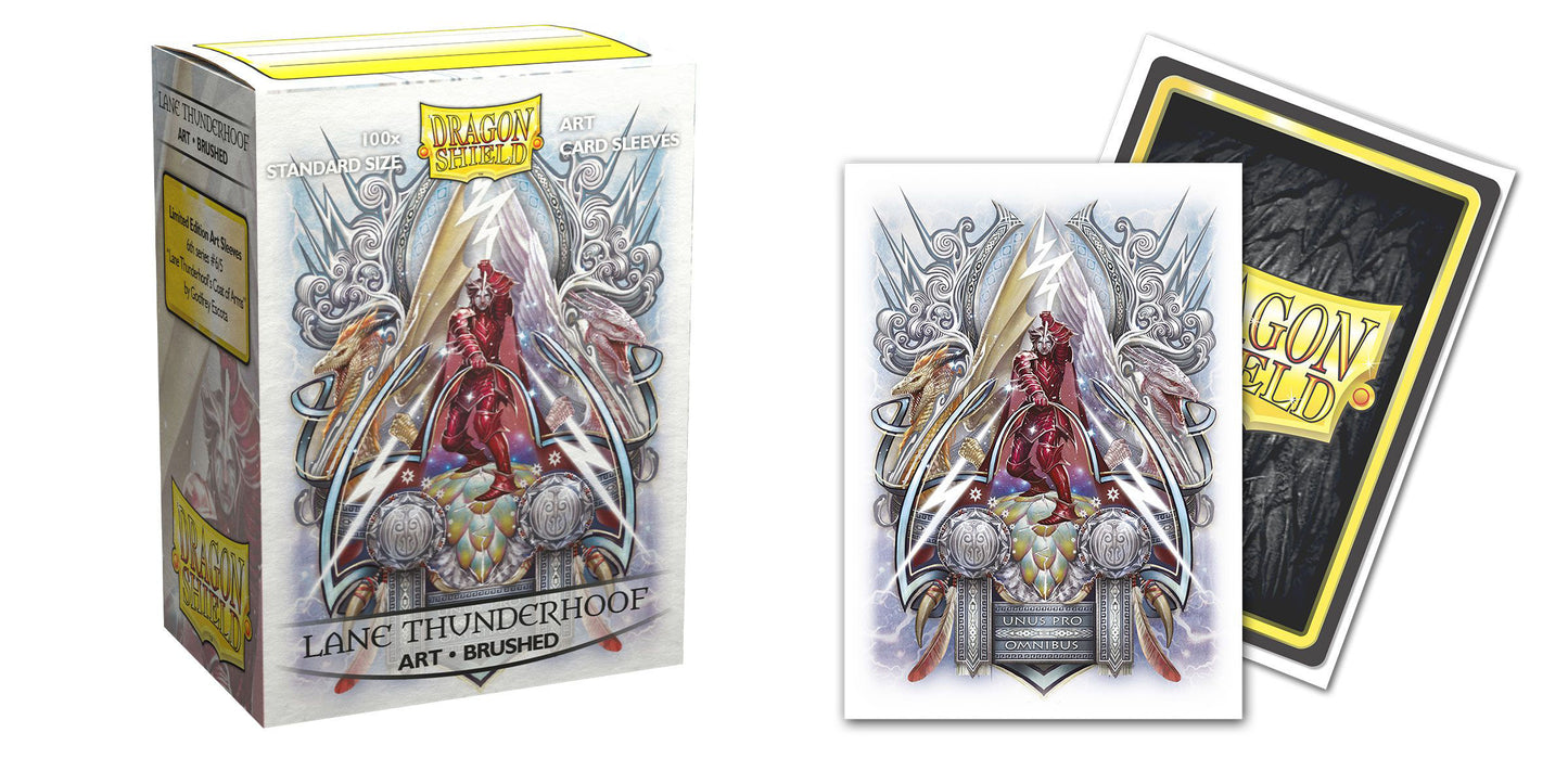 Dragon Shield - Brushed Art Sleeves: Saturion Lane Thunderhoof Coat-of-Arms (100ct)