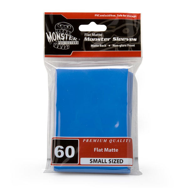 Monster Small Flat Matte Sleeves (60ct) - Blue