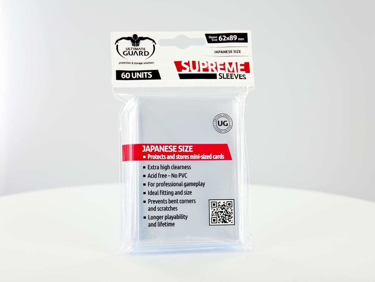 Ultimate Guard - SUPREME SLEEVES - JAPANESE SIZE - transparent