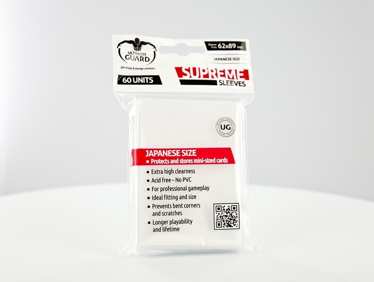Ultimate Guard - SUPREME SLEEVES - JAPANESE SIZE - white