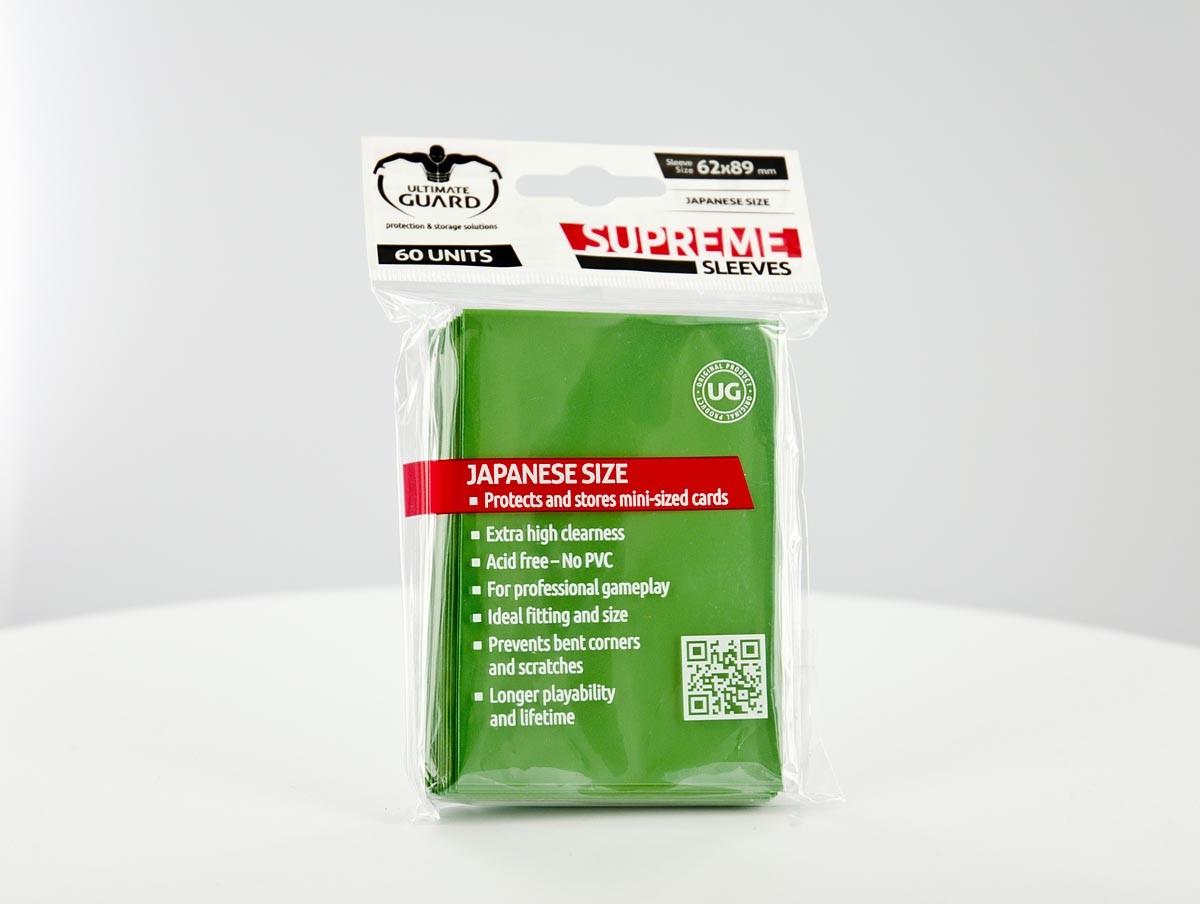 Ultimate Guard - SUPREME SLEEVES - JAPANESE SIZE - green