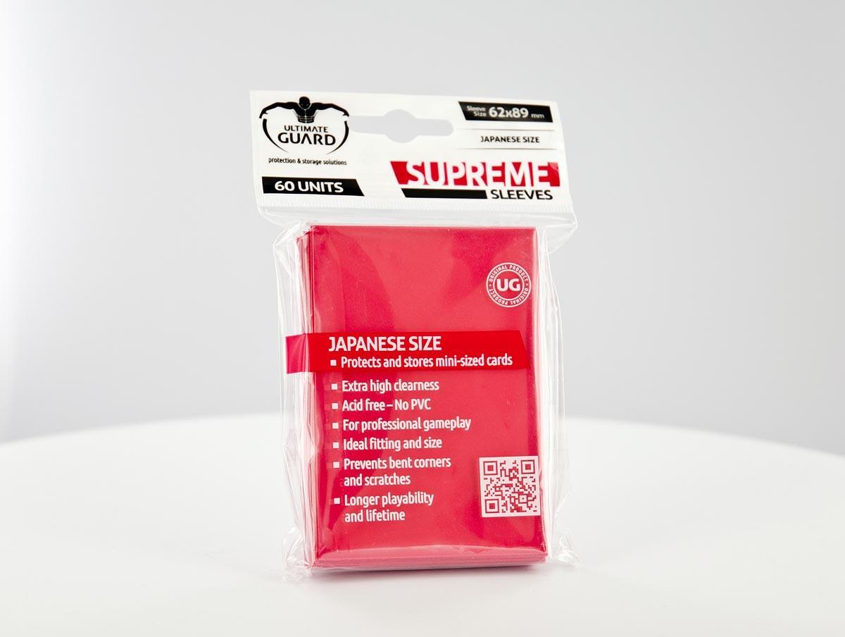 Ultimate Guard - SUPREME SLEEVES - JAPANESE SIZE - red