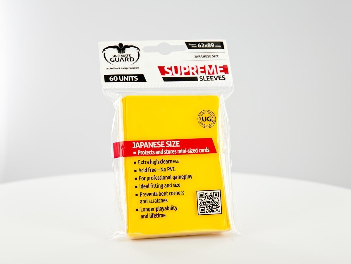 Ultimate Guard - SUPREME SLEEVES - JAPANESE SIZE - yellow