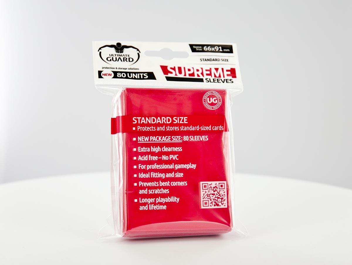 Ultimate Guard - SUPREME SLEEVES - Standard size - red